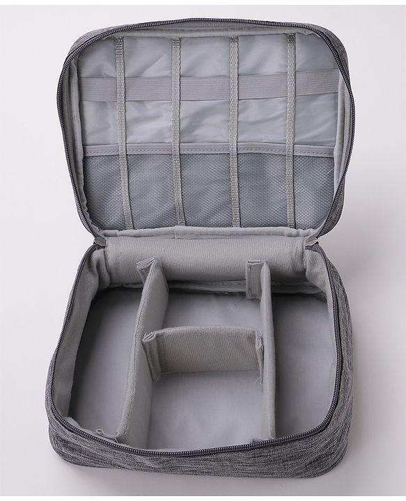 Babyhug Multifunctional Portable Travel Toiletry Bag with Straps - Black