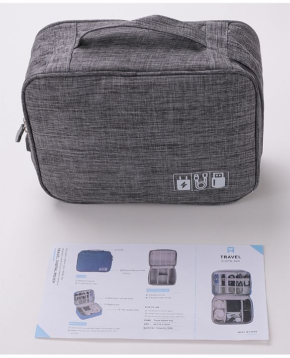 Babyhug Multifunctional Portable Travel Toiletry Bag with Straps - Black