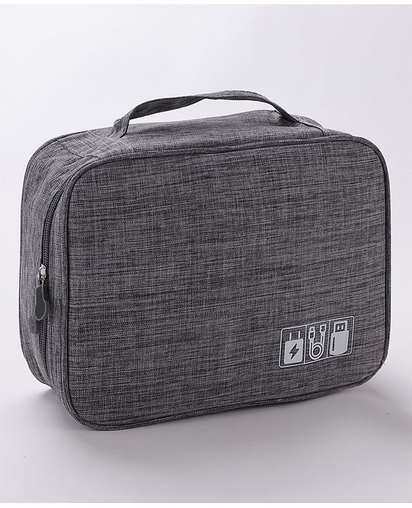 Babyhug Multifunctional Portable Travel Toiletry Bag with Straps - Black