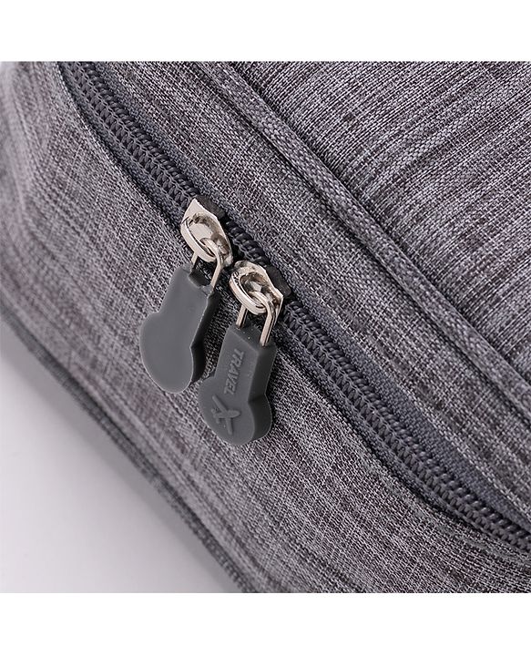 Babyhug Multifunctional Portable Travel Toiletry Bag with Straps - Black