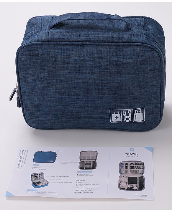 Babyhug Multifunctional Portable Travel Toiletry Bag with Straps - Black