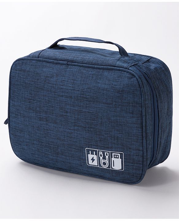Babyhug Multifunctional Portable Travel Toiletry Bag with Straps - Black