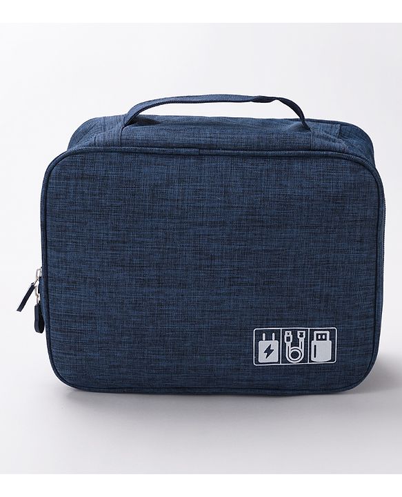 Babyhug Multifunctional Portable Travel Toiletry Bag with Straps - Black