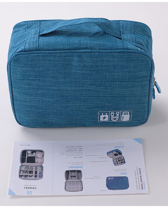 Babyhug Multifunctional Portable Travel Toiletry Bag with Straps - Black