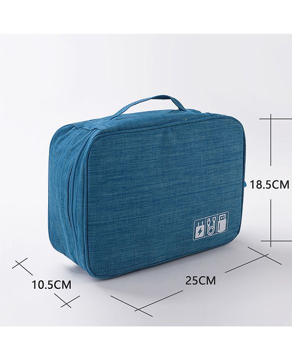 Babyhug Multifunctional Portable Travel Toiletry Bag with Straps - Black