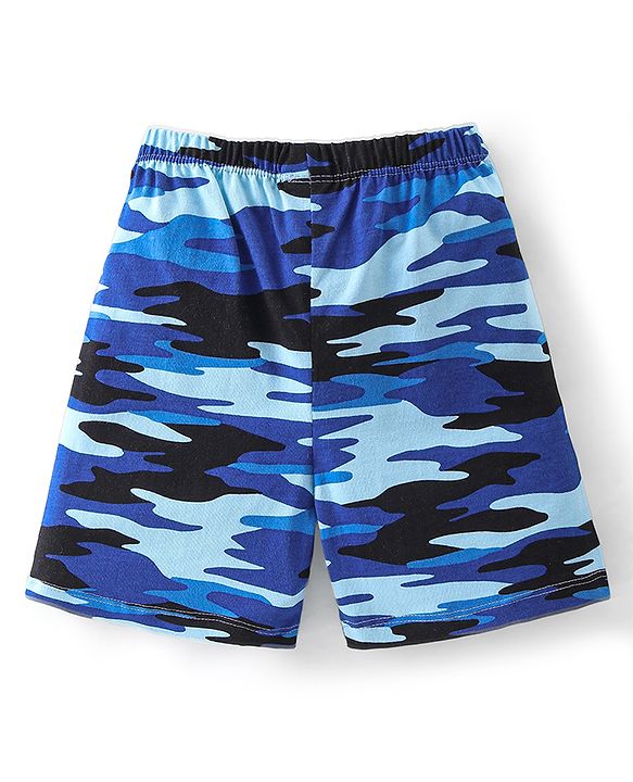 Babyhug Cotton Knit Shorts Camouflage Print Pack of 3- Multicolor