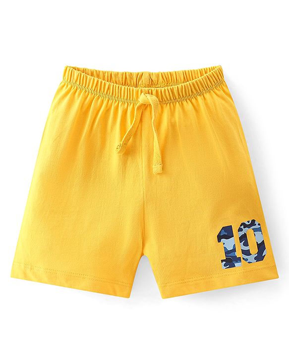 Babyhug Cotton Knit Shorts Camouflage Print Pack of 3- Multicolor