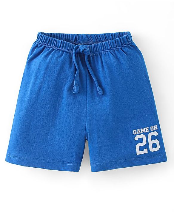 Babyhug Cotton Knit Shorts With Football Print Pack of 3 - Multicolour