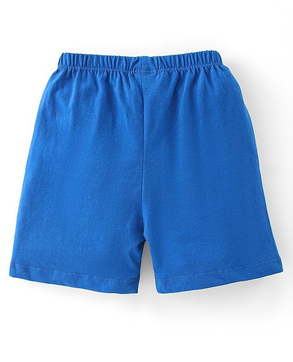 Babyhug Cotton Knit Shorts With Football Print Pack of 3 - Multicolour