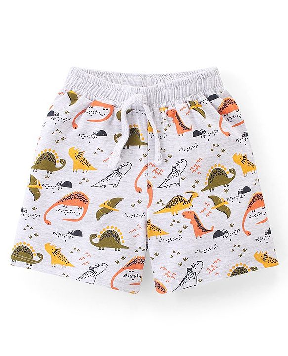 Babyhug Cotton Knit Striped Shorts Pack of 3 - Multicolour
