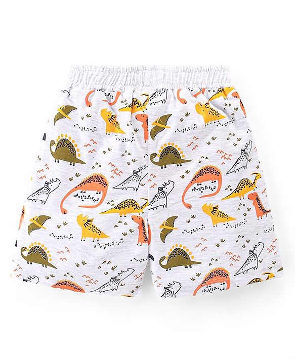 Babyhug Cotton Knit Striped Shorts Pack of 3 - Multicolour