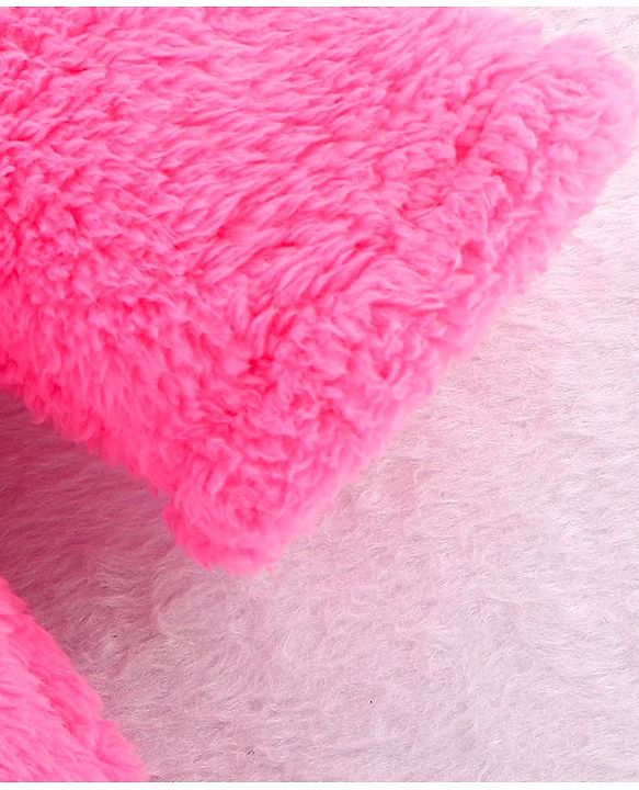 Babyhug Full Sleeves Velour Hooded Bathrobe - Pink