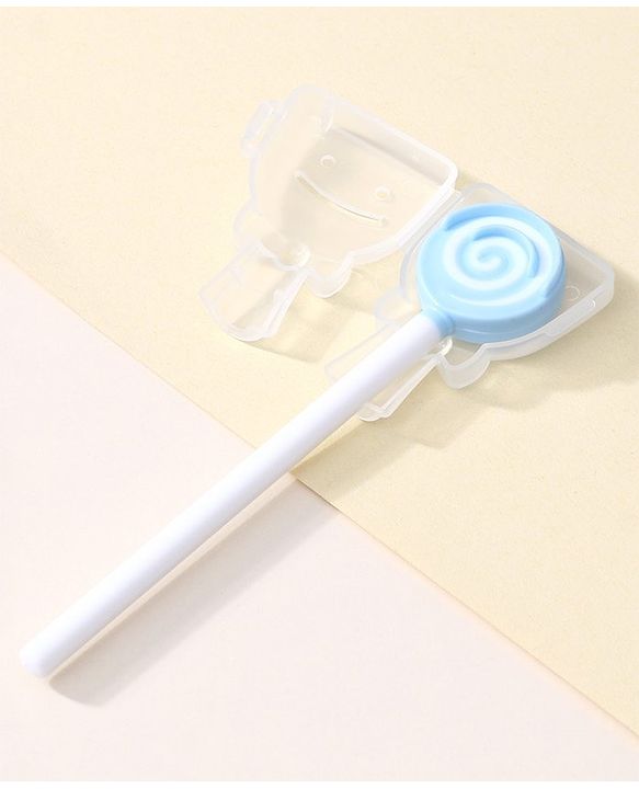 Babyhug Silicone Candy Shape Baby Tongue Cleaner- Blue