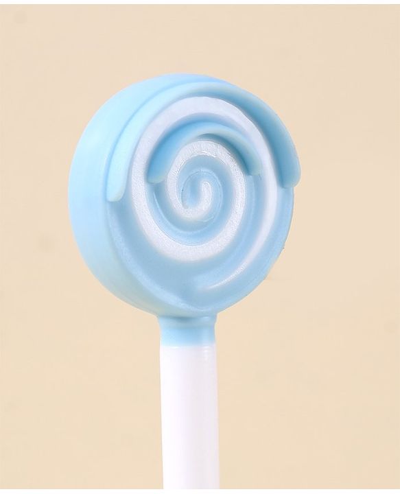 Babyhug Silicone Candy Shape Baby Tongue Cleaner- Blue