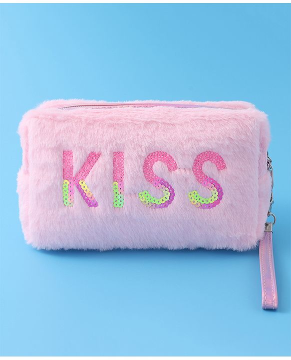 Pine Kids Kiss Design Fur Utility Pouches  - Multicolor
