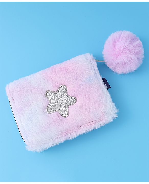 Pine Kids Fur Wallet With Small Star Patch - Multi Colour