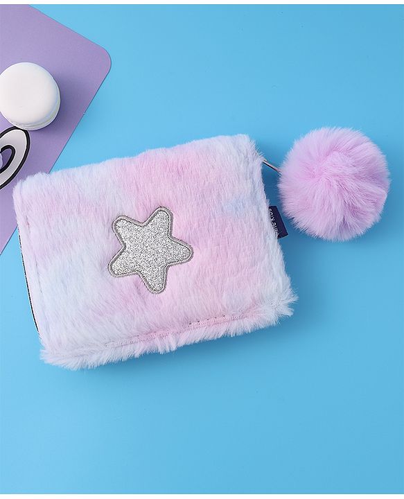 Pine Kids Fur Wallet With Small Star Patch - Multi Colour
