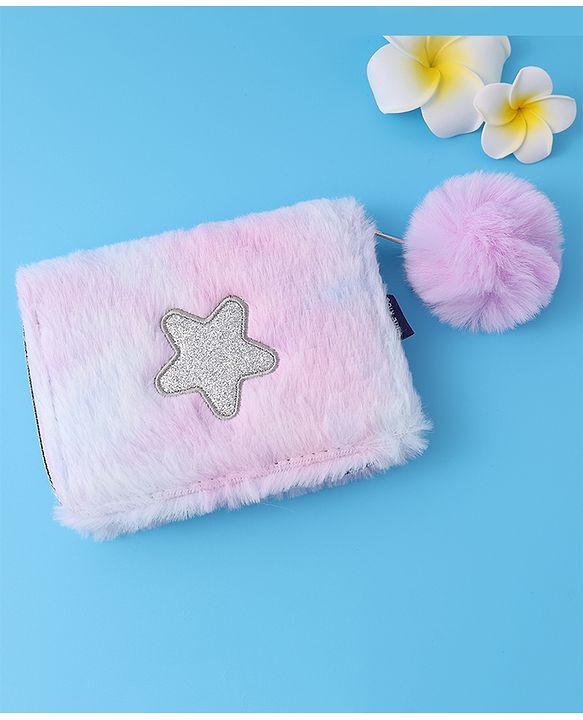 Pine Kids Fur Wallet With Small Star Patch - Multi Colour