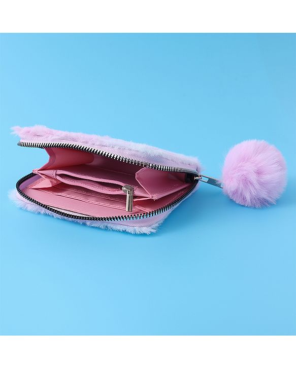 Pine Kids Fur Wallet With Small Star Patch - Multi Colour