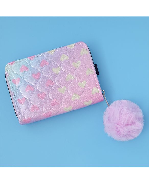 Pine Kids Wallets With Rainbow Patch - Pink