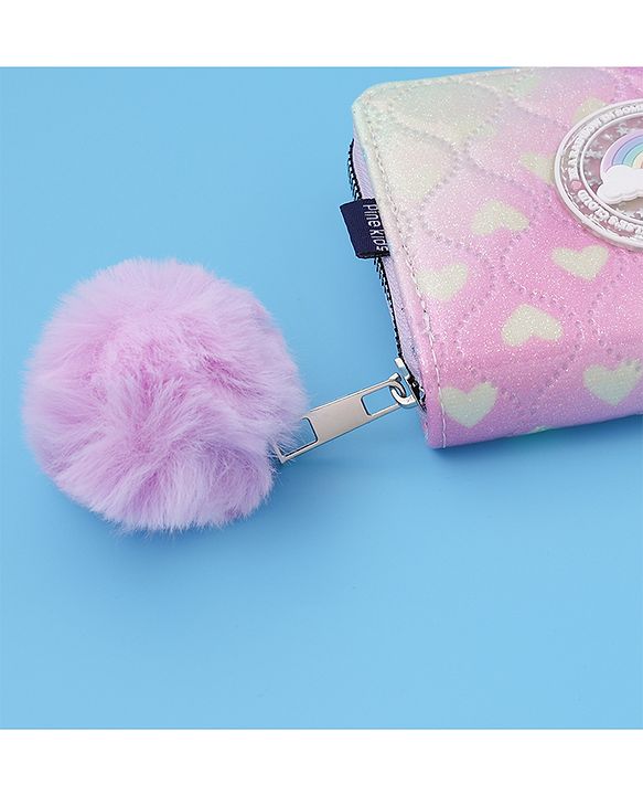 Pine Kids Wallets With Rainbow Patch - Pink