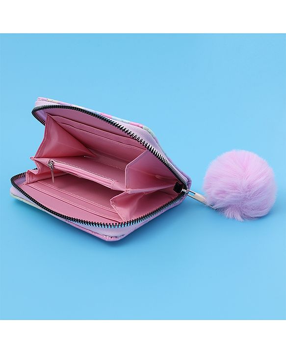 Pine Kids Wallets With Rainbow Patch - Pink