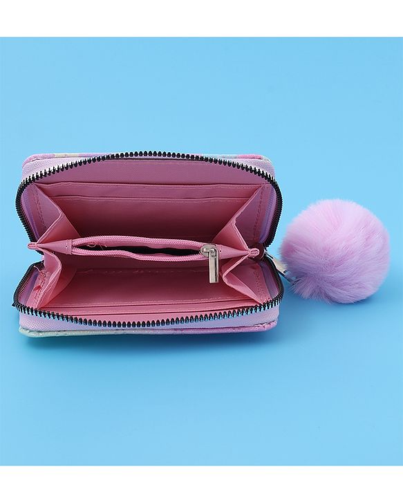 Pine Kids Wallets With Rainbow Patch - Pink