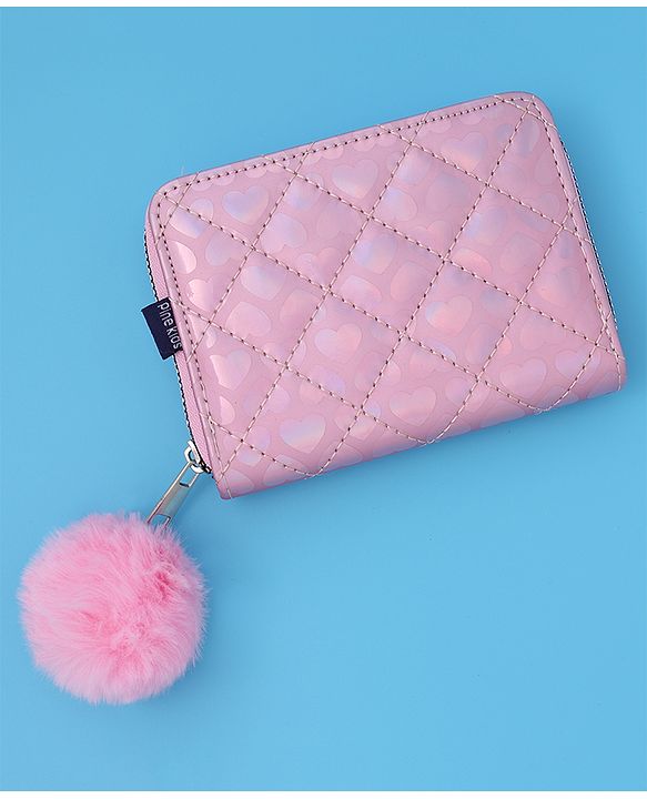 Pine Kids Wallets With Quilted Design - Pink