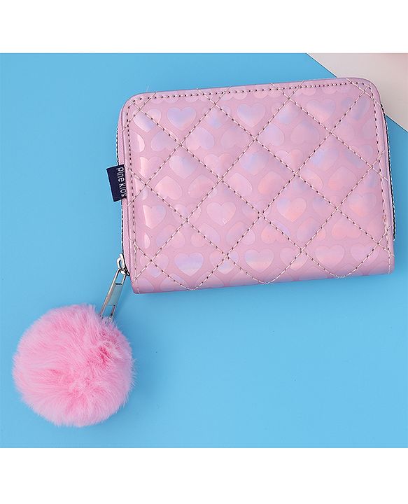 Pine Kids Wallets With Quilted Design - Pink