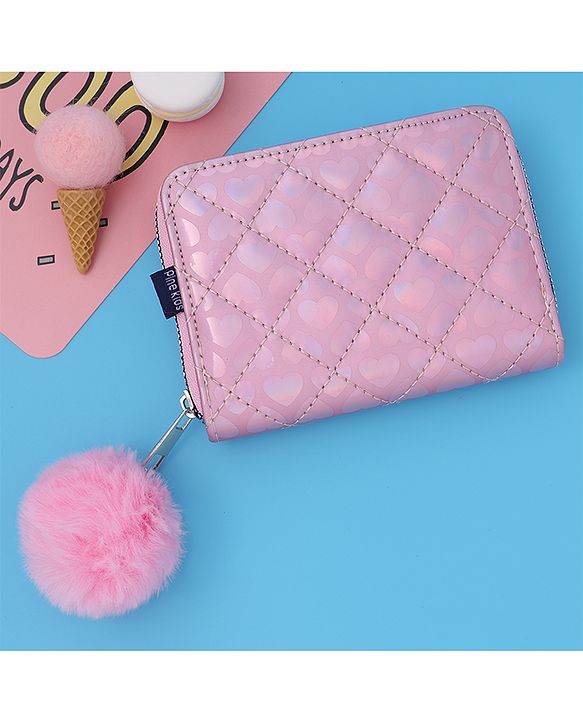Pine Kids Wallets With Quilted Design - Pink