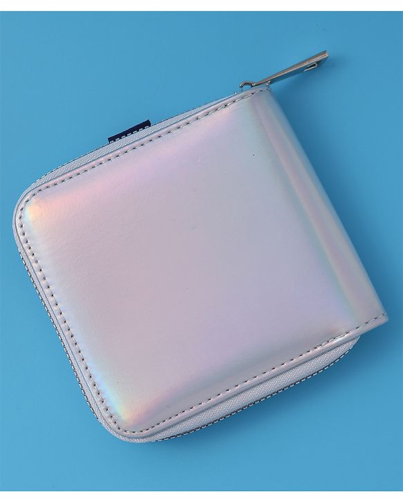 Pine Kids Wallets with Text Print - Silver