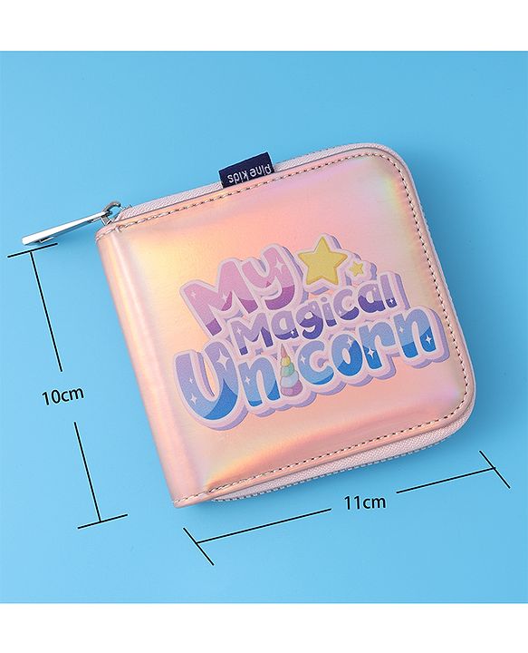 Pine Kids Wallets with Text Print - Silver