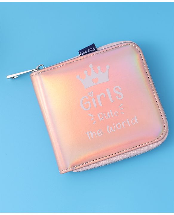 Pine Kids Wallets With Small Print - Baby Pink