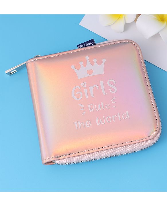 Pine Kids Wallets With Small Print - Baby Pink