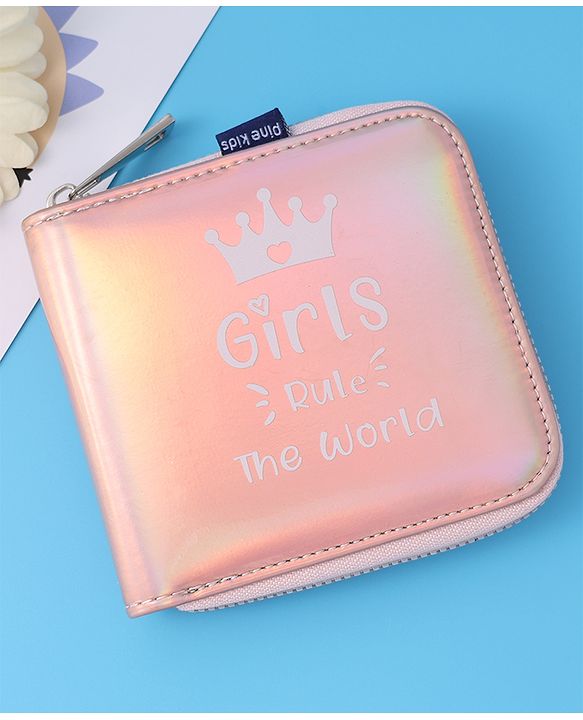 Pine Kids Wallets With Small Print - Baby Pink