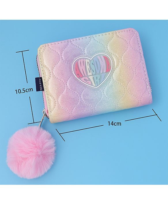 Pine Kids Wallets With Rainbow Coloured Patch - Multicolor
