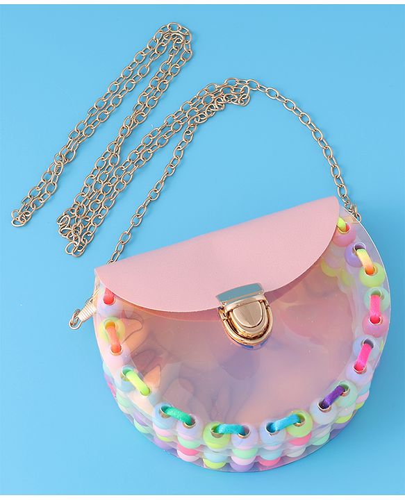 Babyhug  Free Size  Sling Bag with Beads Detailing - Pink