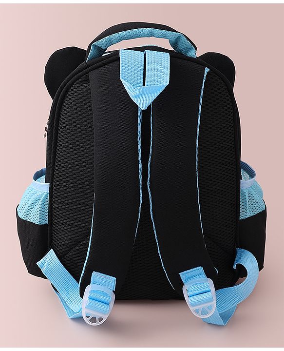 Babyhug Fashion  Backpack with Panda Theme Design - Black