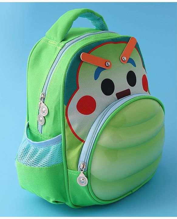Babyhug Fashion  Backpack with Cartoon Theme Design - Green