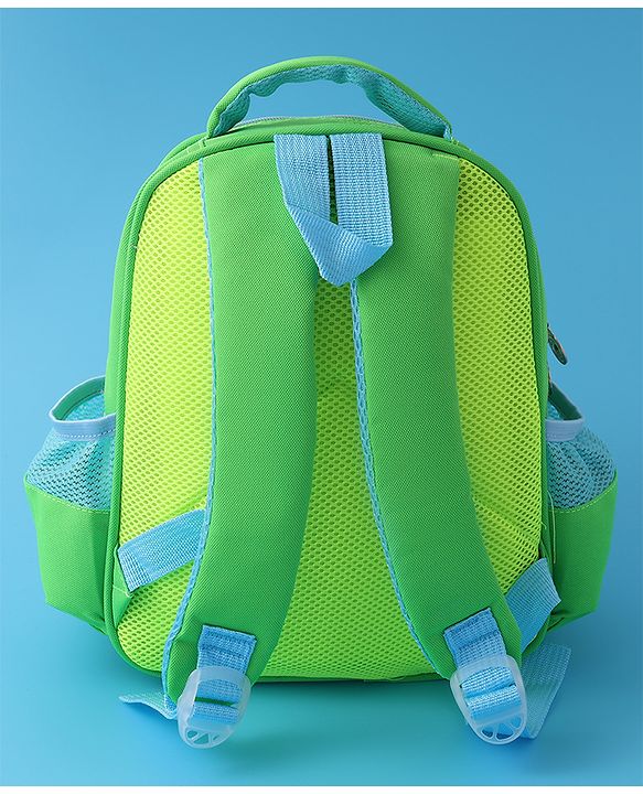 Babyhug Fashion  Backpack with Cartoon Theme Design - Green