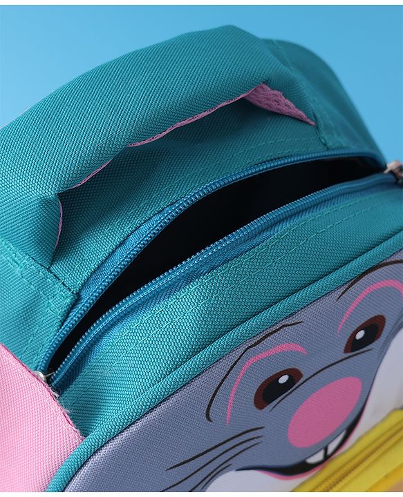 Babyhug Fashion Backpack with Mouse Theme Design - Grey