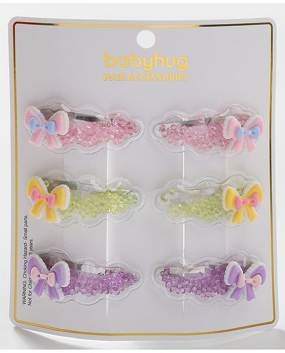 Babyhug Free Size Snap Clips Pack of 6 - Multicolor