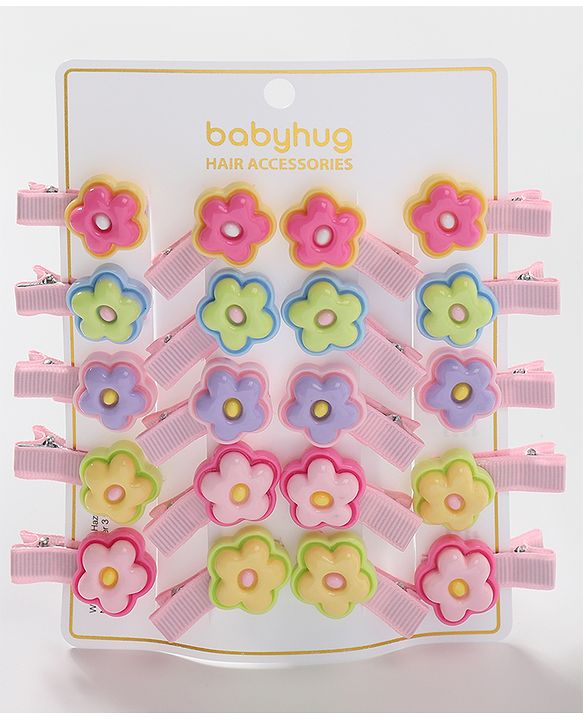 Babyhug Free Size Hair Pins & Clips Pack of 20 - Multicolor