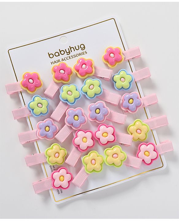 Babyhug Free Size Hair Pins & Clips Pack of 20 - Multicolor