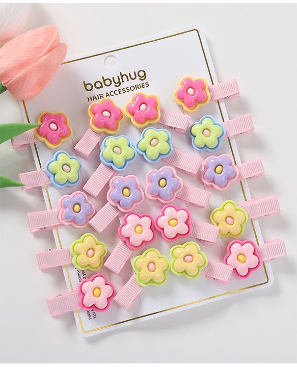 Babyhug Free Size Hair Pins & Clips Pack of 20 - Multicolor