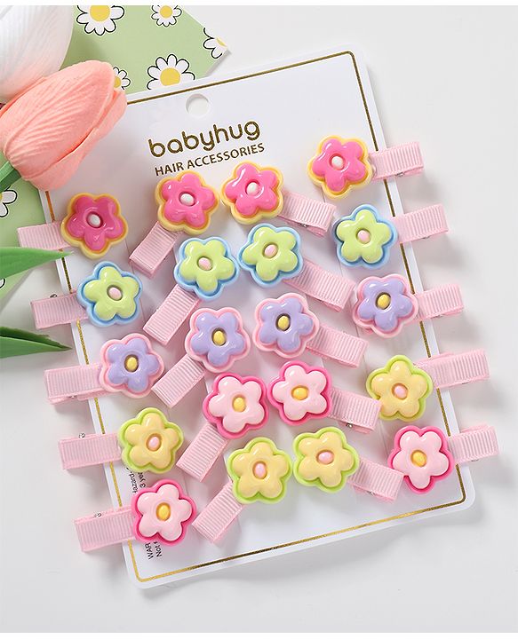 Babyhug Free Size Hair Pins & Clips Pack of 20 - Multicolor
