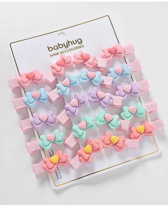 Babyhug Free Size Hair Pins & Clips Pack of 20 - Multicolor