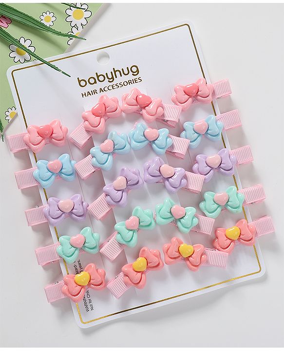 Babyhug Free Size Hair Pins & Clips Pack of 20 - Multicolor