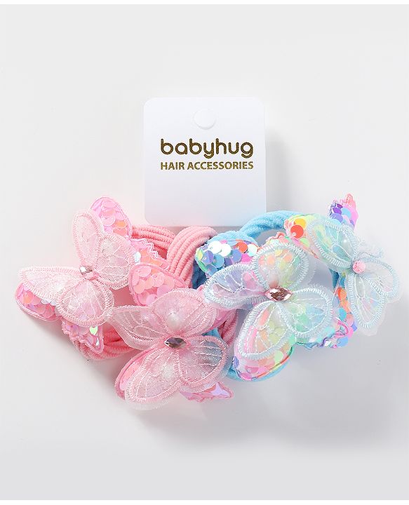 Babyhug Free Size Rubber Band & Scrunchies Sets Pack of 4 - Multicolor