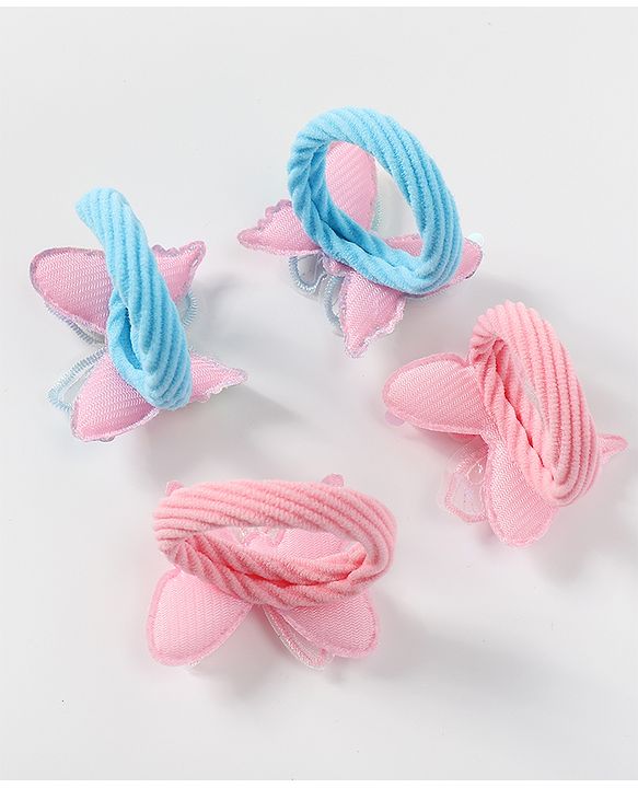 Babyhug Free Size Rubber Band & Scrunchies Sets Pack of 4 - Multicolor